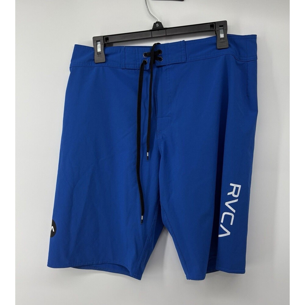 RVCA Men’s Size 32 Performance Stretch Boardshorts Blue Swim Surf